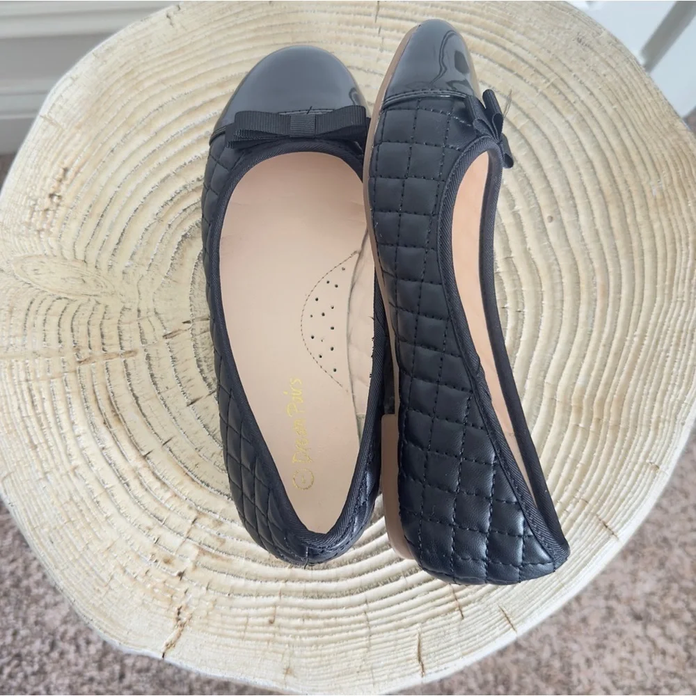 Dream Pairs Girl's Dress Shoes Black Ballet Flats Size 1